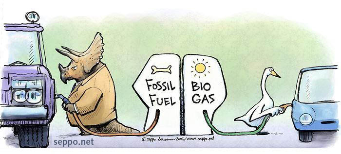  Fossil fuel - Biogas, keywords:
 fossil fuel biogas traffic climate change global warming renewable energy suv cartoon