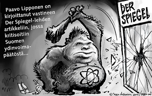  Paavo Lipponen, ydinvoima ja Spiegel-lehti, keywords:
 Paavo Lipponen ydinvoima kritiikki Suomi ydinvoimapäätös Spiegel lehti pilapiirros