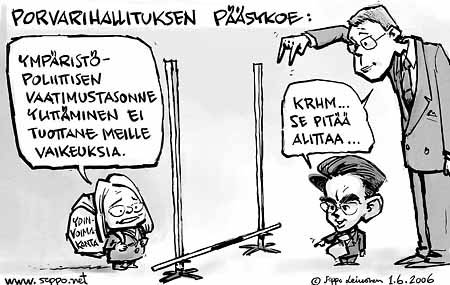  Vihreät ja porvarihallituksen pääsykoe, keywords:
 Vihreä liitto Tarja Gronberg ympäristöpolitiikka porvarihallitus Matti Vanhanen Jyrki Katainen porvarisopimus ydinvoima ympäristö